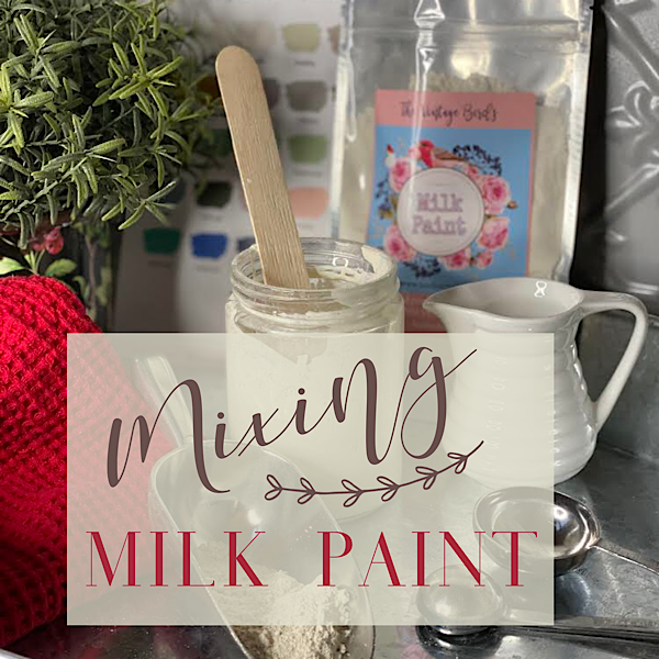 Mixing Vintage Bird Milk Paint