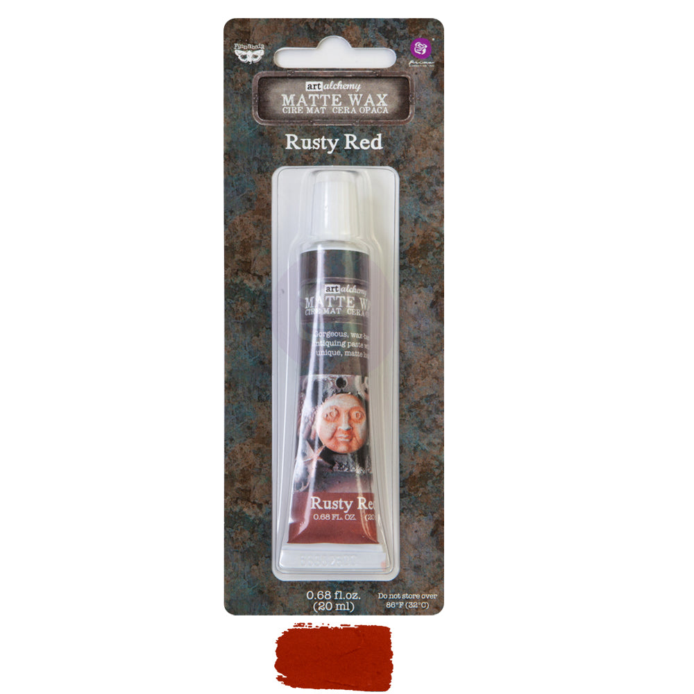 Prima Finnabair Matte Wax Paste - Rusty Red