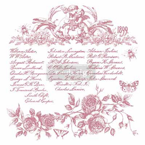 Re-Design Clearly Aligned Decor Stamp - Floral Script