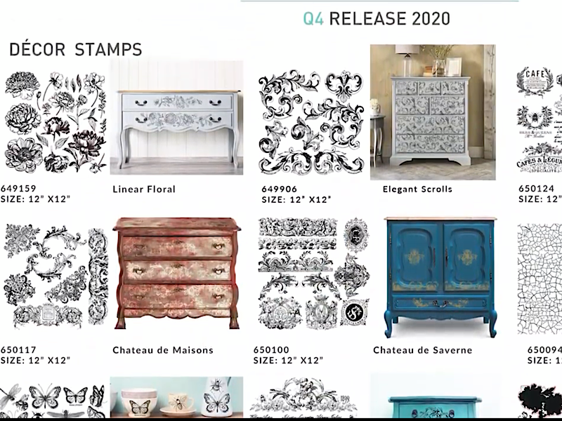 Re-Design Clearly Aligned Decor Stamp - Floral Script